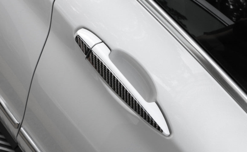 for BMW X5 X6 2014-18 Real Carbon Fiber Exterior Side Door Handle Cover Trim 8P