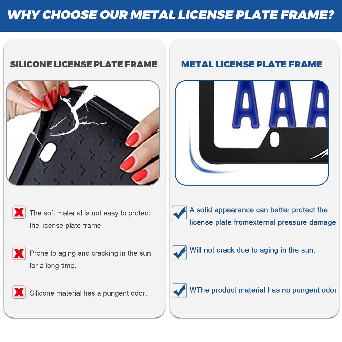 2 pcs for Toyota Highlander Mountains Sun Raised Car License Plate Frame Cover