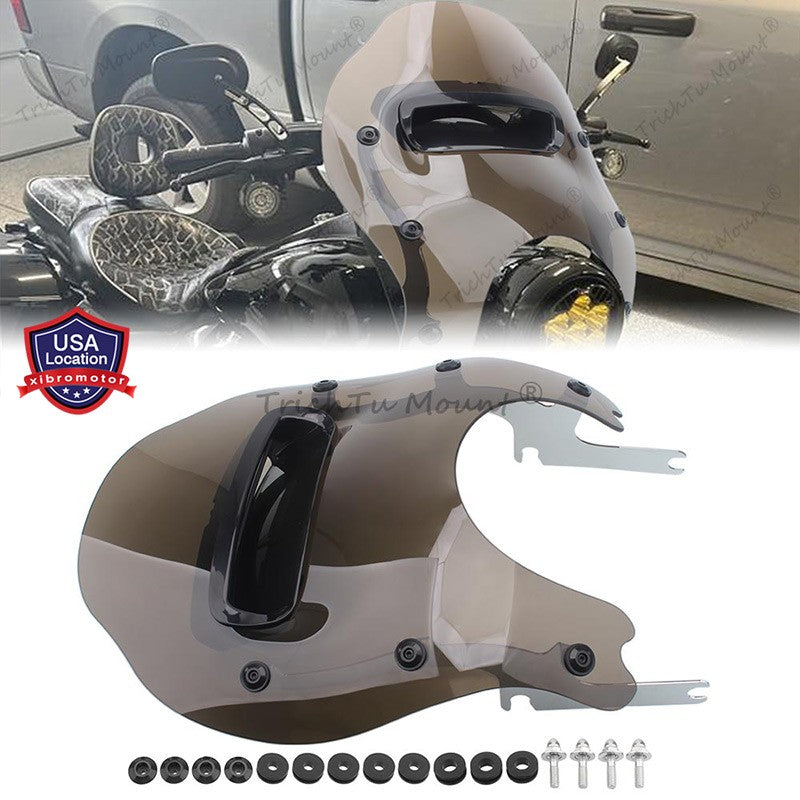 Detachable Windshield W/ Bracket for Harley 1994-2025 Touring Road King FLHR CVO Q