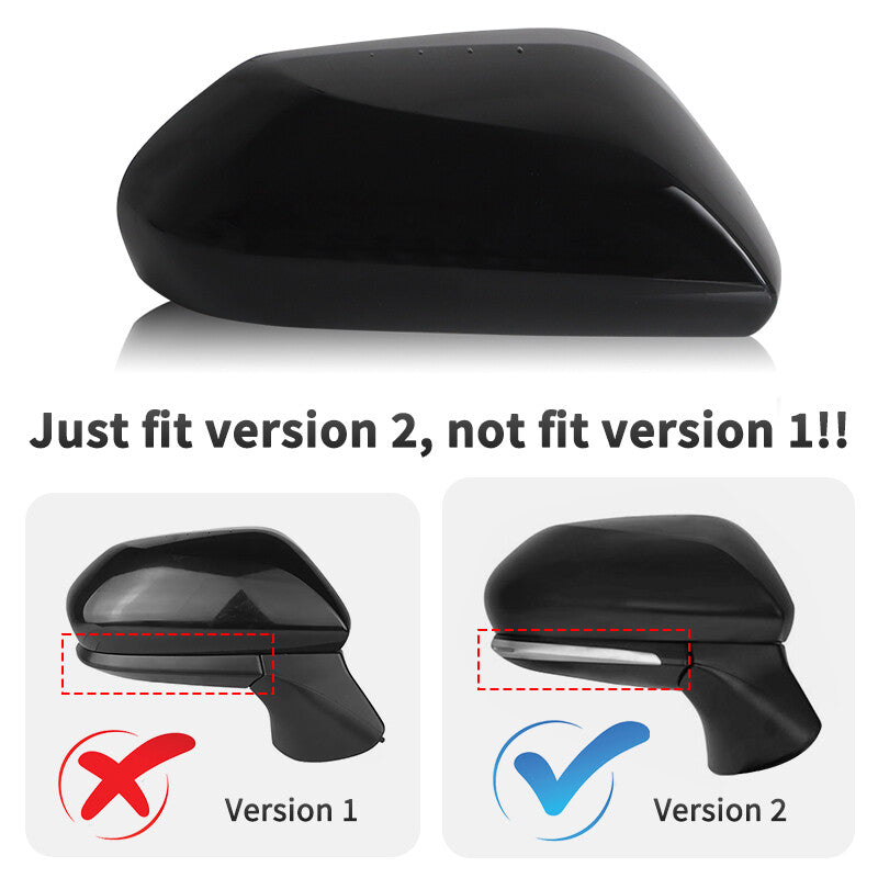 Right Passenger Side Door Wing Mirror Cover Cap Black for Toyota for CAMRY 2018-2023
