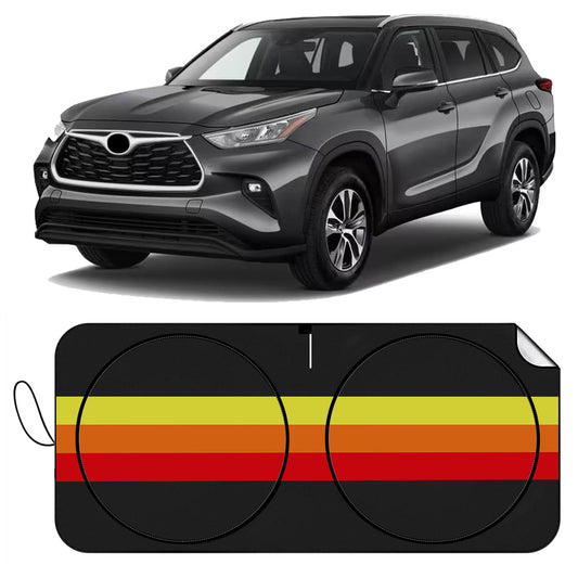Foldable UV-protective windshield sunshade for Highlander vehicles, suitable for 01-24 year olds. n
