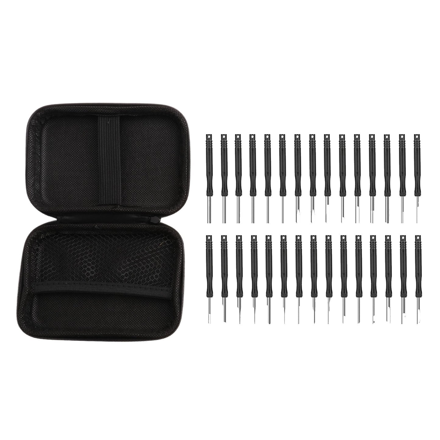 30PS Car Cable Plug Removal Tool Pin Extractor Repair Remover Key Tools with Box
