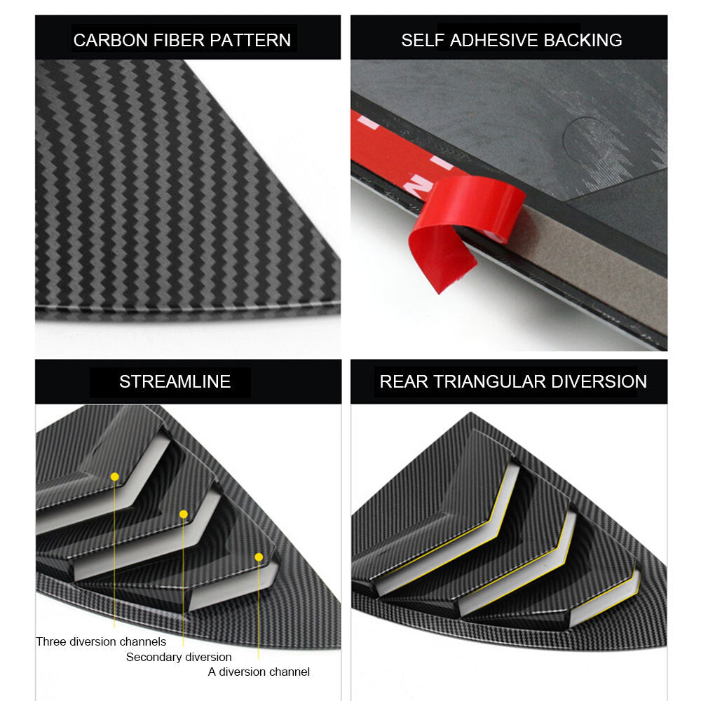 Carbon fiber rear side vent cover for Model Y 19-22 n