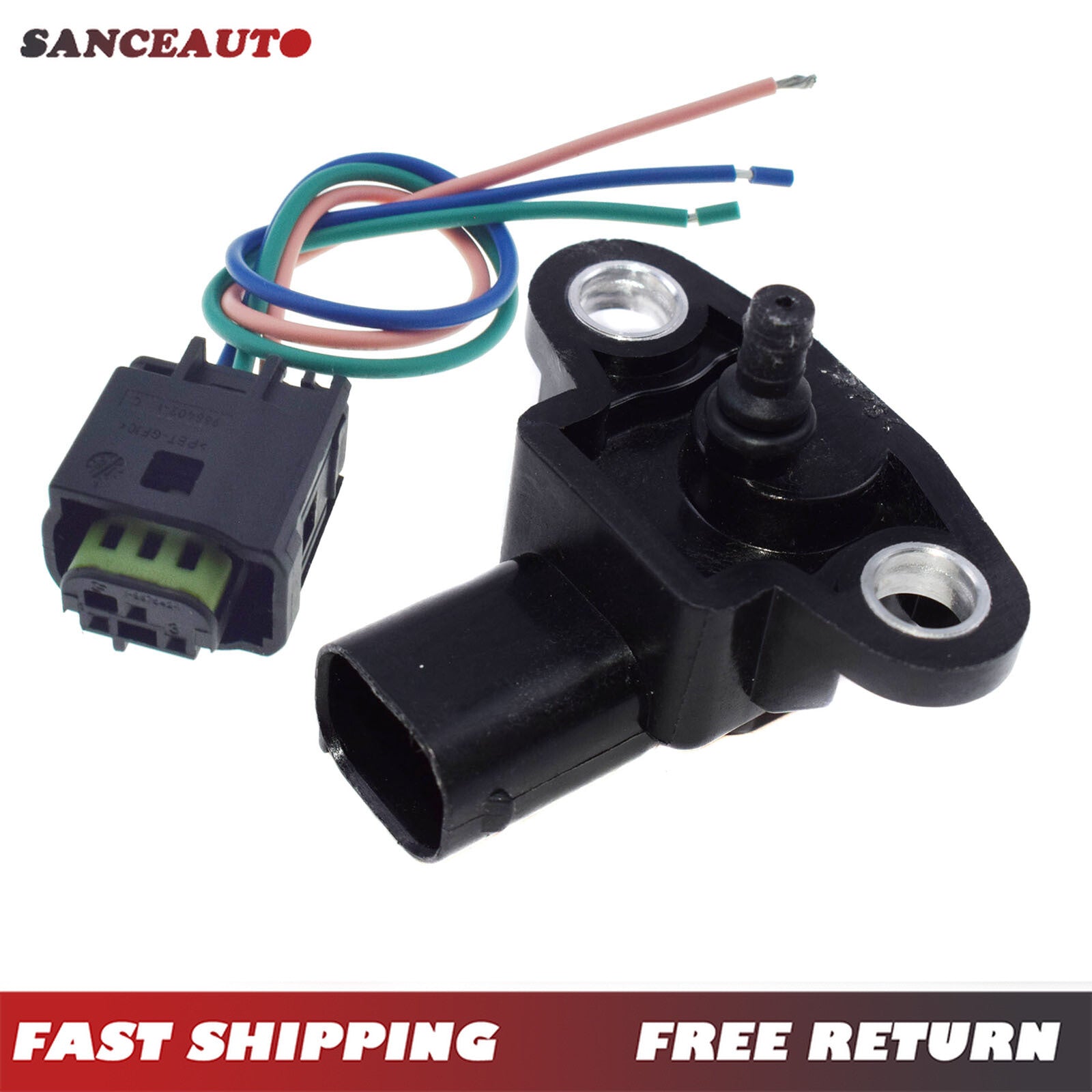 2-pack MAP manifold absolute pressure sensors with connectors for Mercedes E320 E350- n