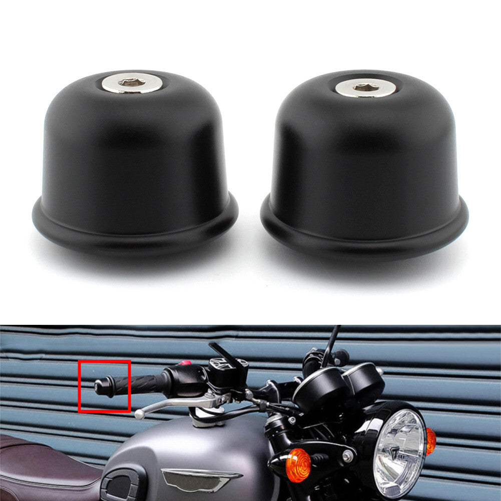 Fit Street Twin Cup Speed T100 T120 Handlebar End Plug Cap Hand Grip Black Pair