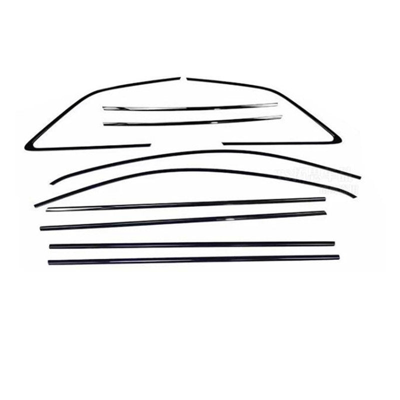 Black Stainless Car Window Glass Strip Cover Trim 10X for AUDI Q7 2019-2024 n