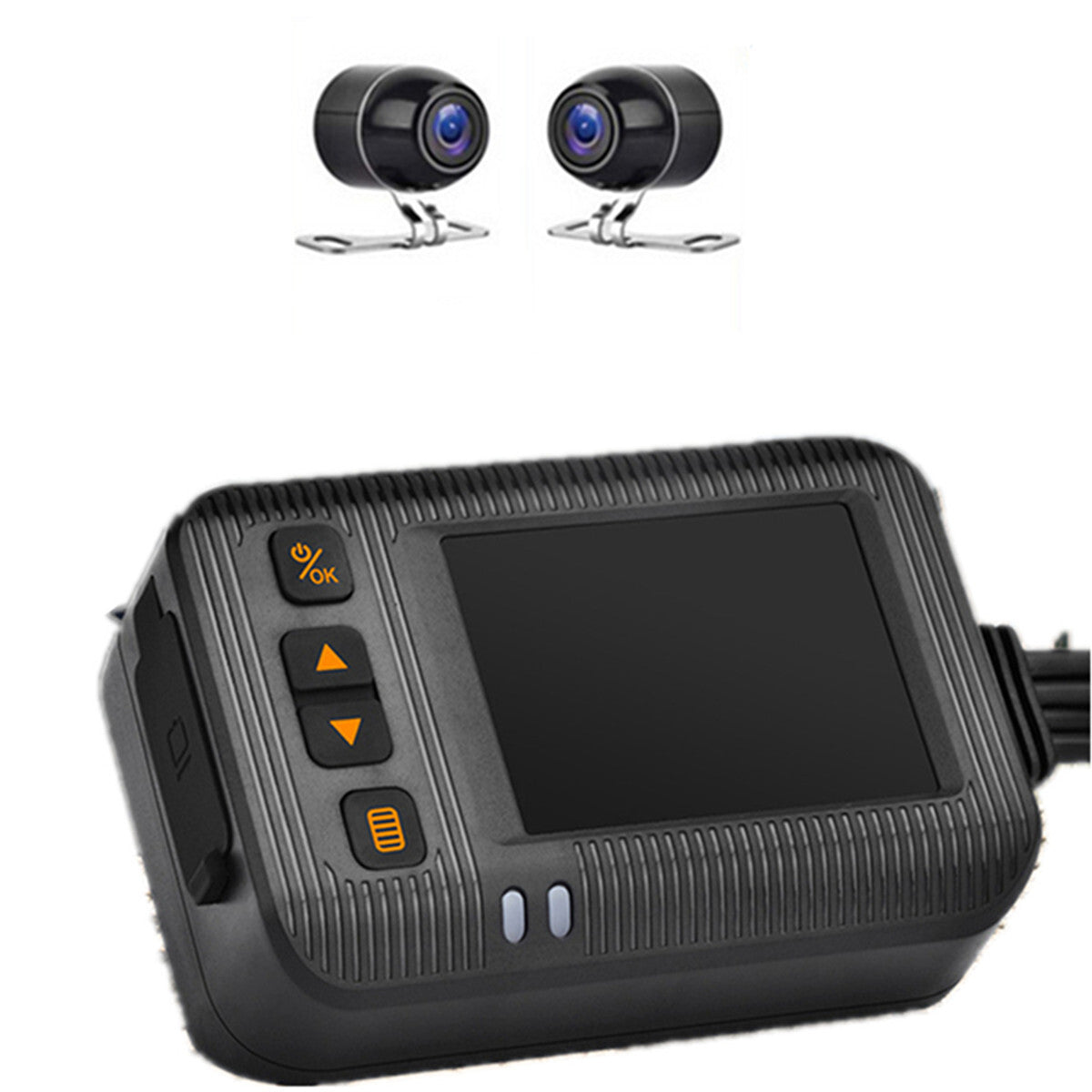 Motorcycle Dash Cam Dual Lens 2in DVR Front Rear 1080P Cameras Driving Recorder Q