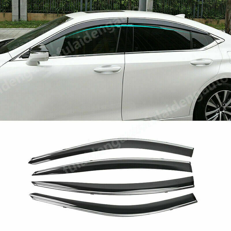 for Lexus ES350/300h 2019-2023 Window Visors Sun Rain Guard Deflectors W/Chrome