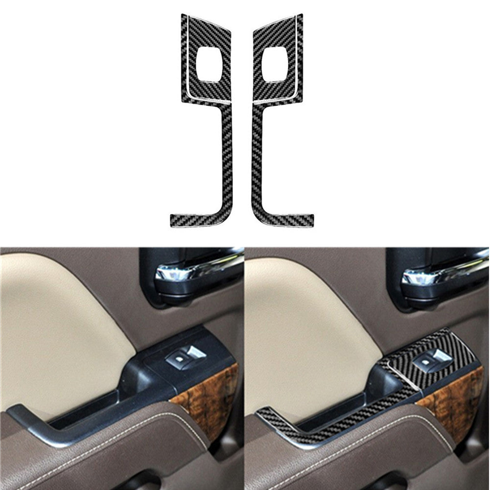 Red Window Lift Button Panel Trim TypeB Carbon Fiber For FJ Curiser 07-21 v