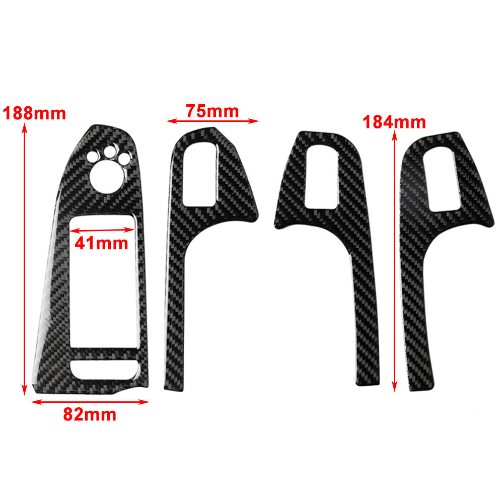Fit for Audi for A4 B8 2008-2014 2015 4 PCS Interior Door Armrest Buttom Cover Trim