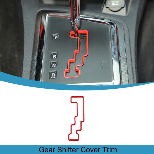 Red Gear Shifter Panel Cover Trim Ring Stickers for Dodge for Challenger 2009-2014