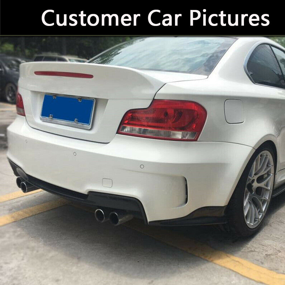 For BWM E82 1 Series 1M 11-13 Rear Bumper Splitters Lip Side Flaps Carbon Fiber