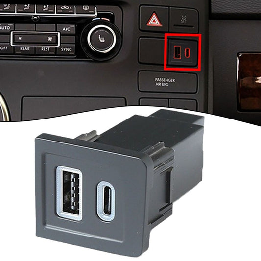 DC12V-24V Car Dual USB PD+QC3.0 Charger Adapter Socket for Multivan T5 2003-2015