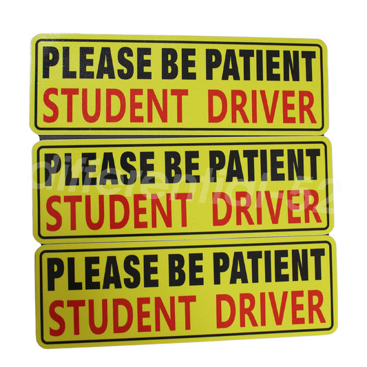 3 Pcs Bumper Sticker Car Decal Student Driver Magnet Car Signs Please Be Patient
