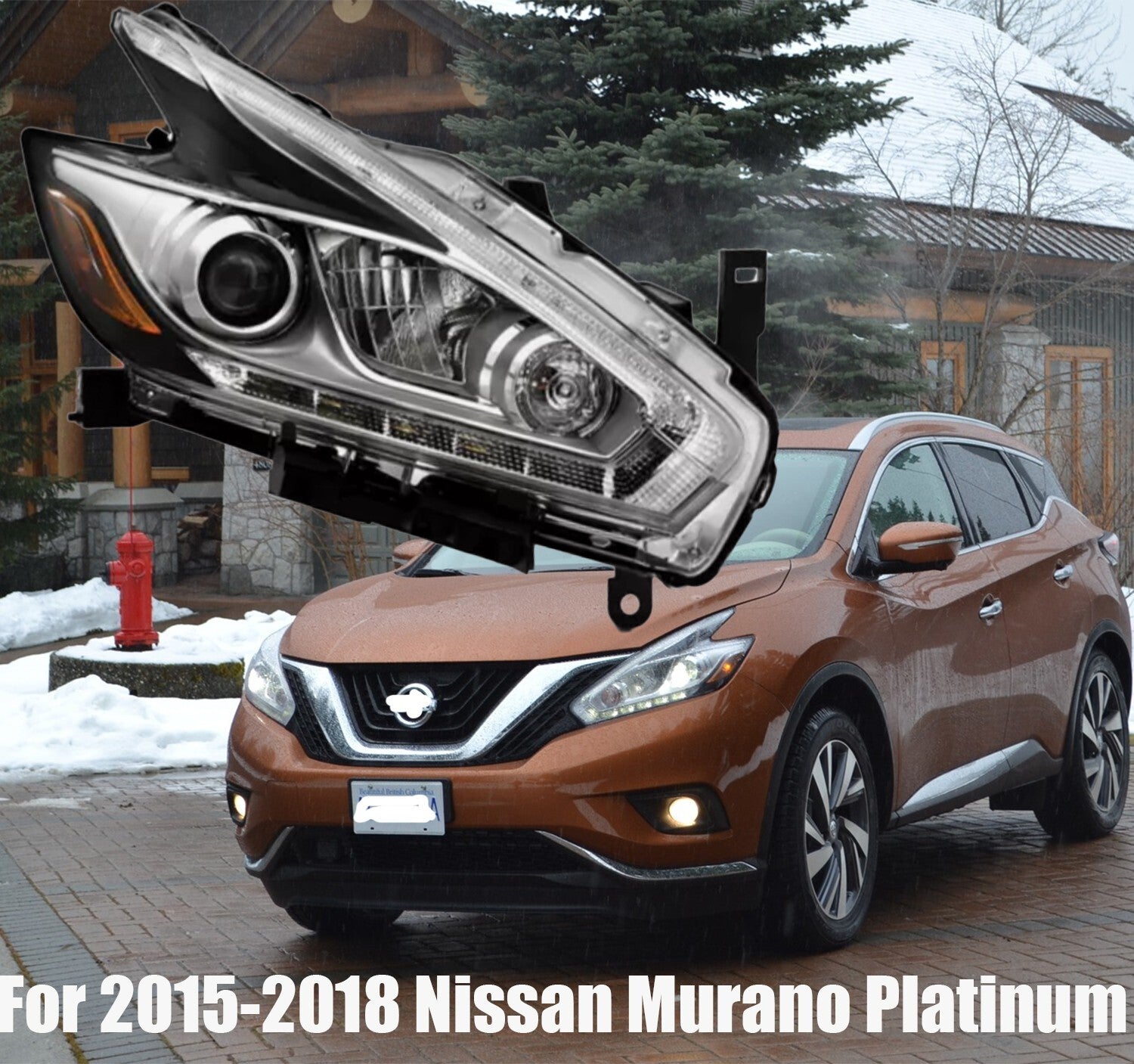 LED Projector Headlight Headlamp Passenger For 2015-2018 Murano Platinum n