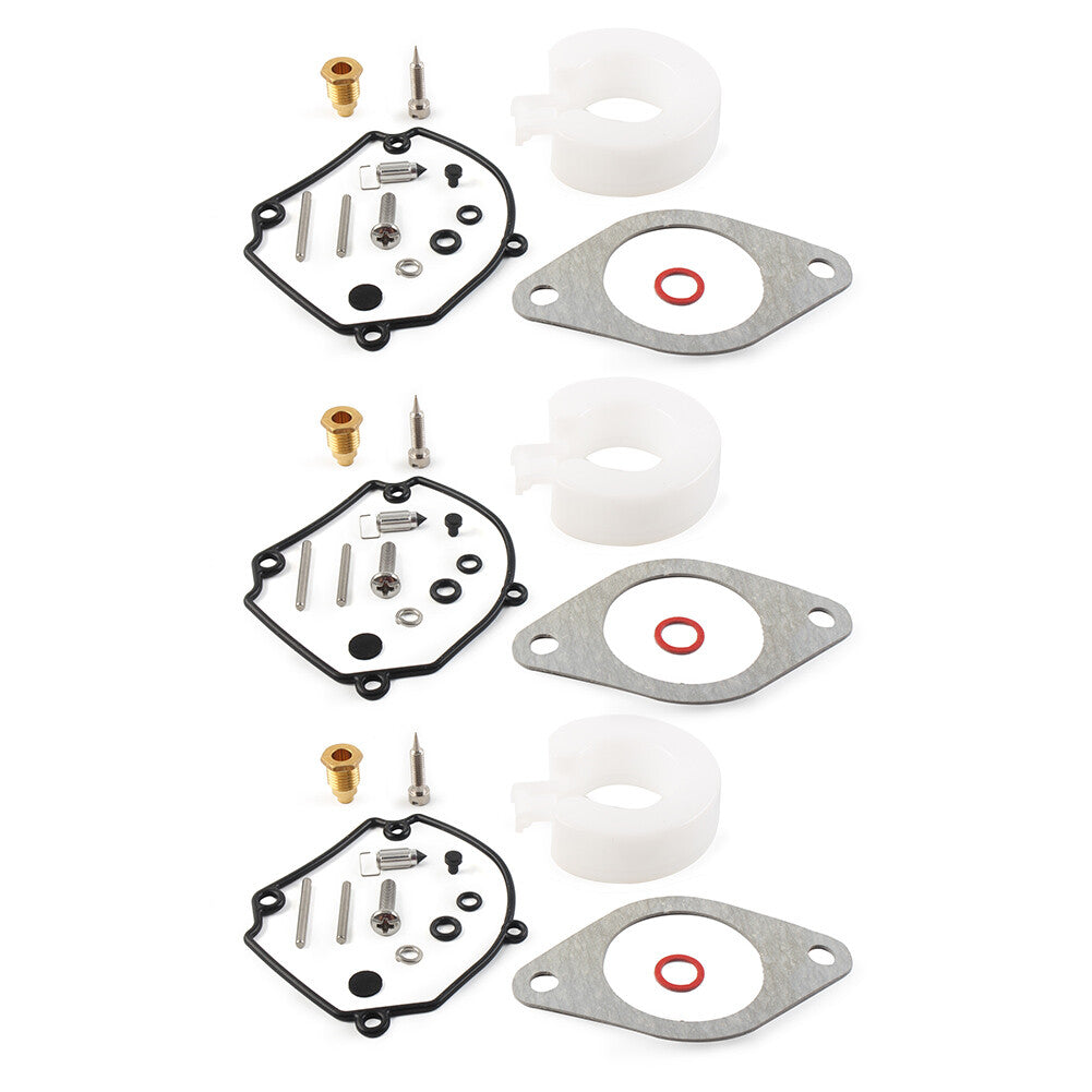 3 Sets Carburetor Repair Kit Fit for Yamaha Outboard 2T 75 80 90HP 6H1-W0093-01-00 Q