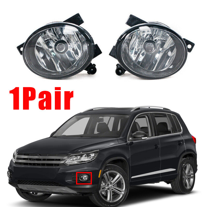 1 Pair Front Clean Lens Fog Light Lamp for VW for Tiguan 2012 2013-2017 Left Right