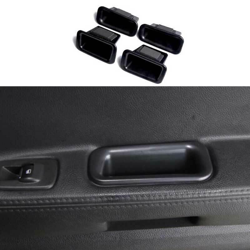 Paint Black Inner Door Armrest Storage Box Frame 4PCS for Ford Explorer 2011-15