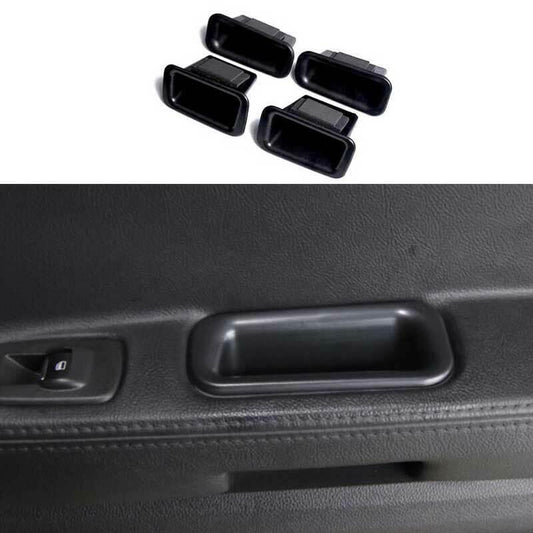 Paint Black Inner Door Armrest Storage Box Frame 4PCS for Ford Explorer 2011-15