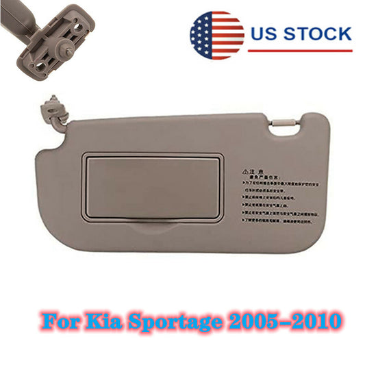 Beige Front Driver/Left side Sun Visor w/ Makeup Mirror for Kia Sportage 2005-10 Q