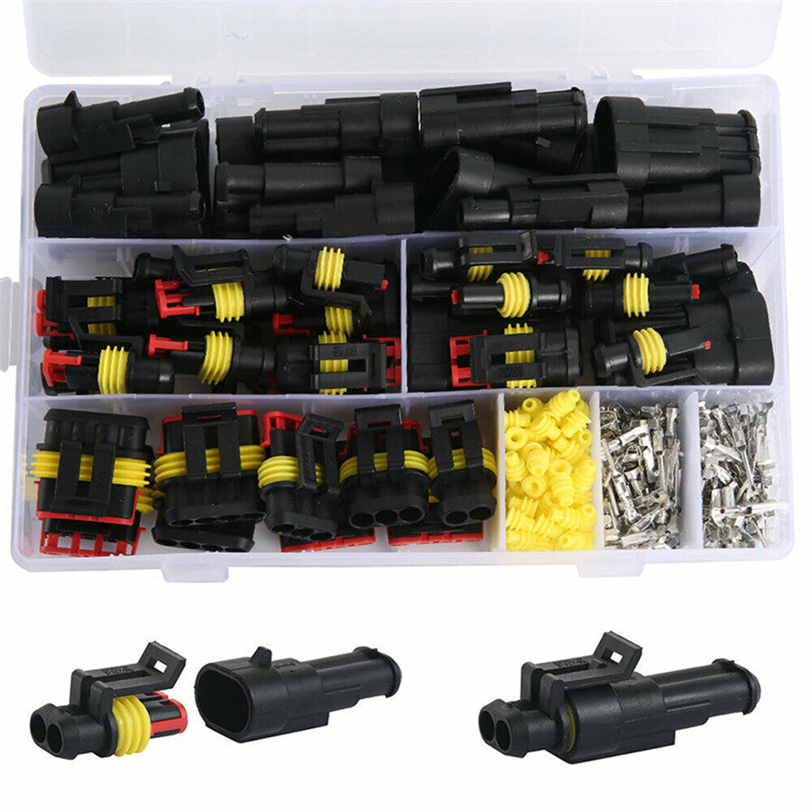 708Pcs Waterproof 1-6Pin Car Sealed Electrical Wire Connectors Plug Terminals