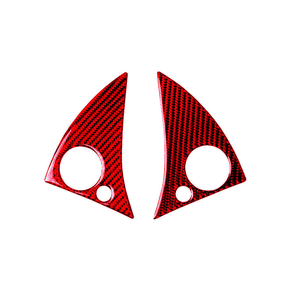 2 x Red Carbon Fiber Steering Wheel Button Trim for C-Class W204 (October 2007) n