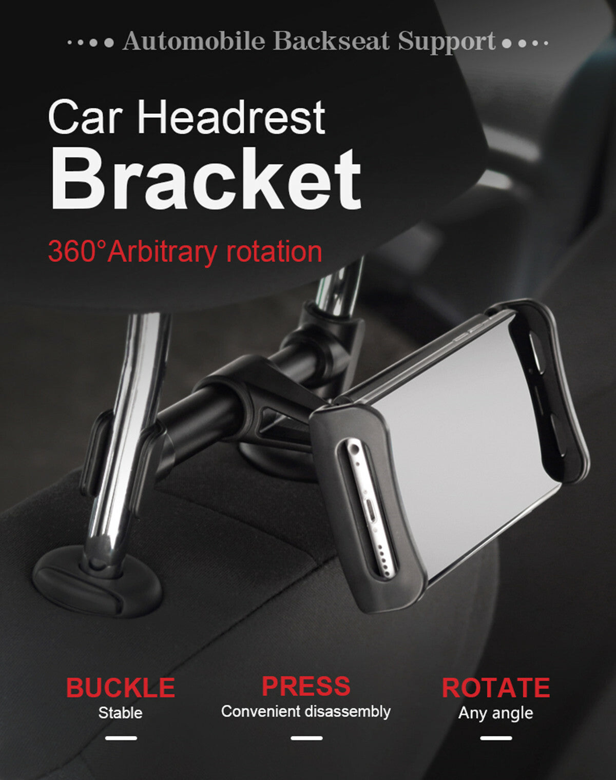 Accessory Headrest Back for Seat Car Holder Mount For ipad Tablet Samsung Phones