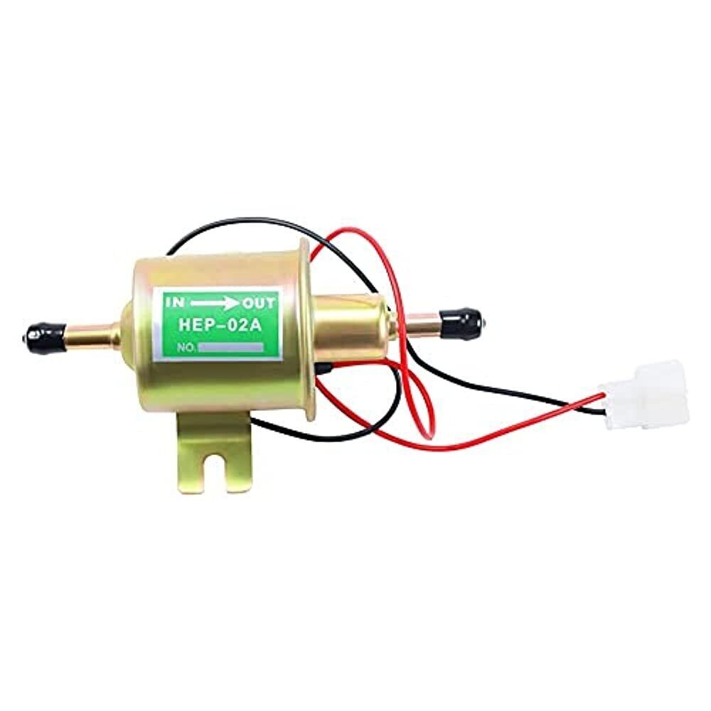 Electric Fuel Pump 12V Transfer Inline Fuel Pump for Lawn Mower Carburetor