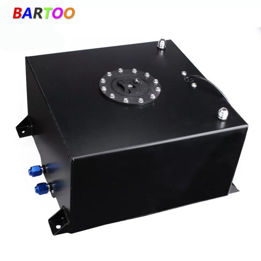 Black 10Gallon/40L Drifting Fuel Cell Gas +Tank Level Sender Coated Aluminum Q