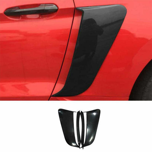 for Ford for Mustang 2015-2022 ST Gloss Black Rear Vent Fender Flank Cover Trim 4PCS