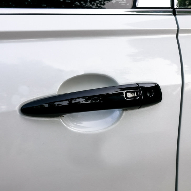 8X Bright Black Ouside Door Handles Moulding Cover Trim for Nissan Rogue 2021-23