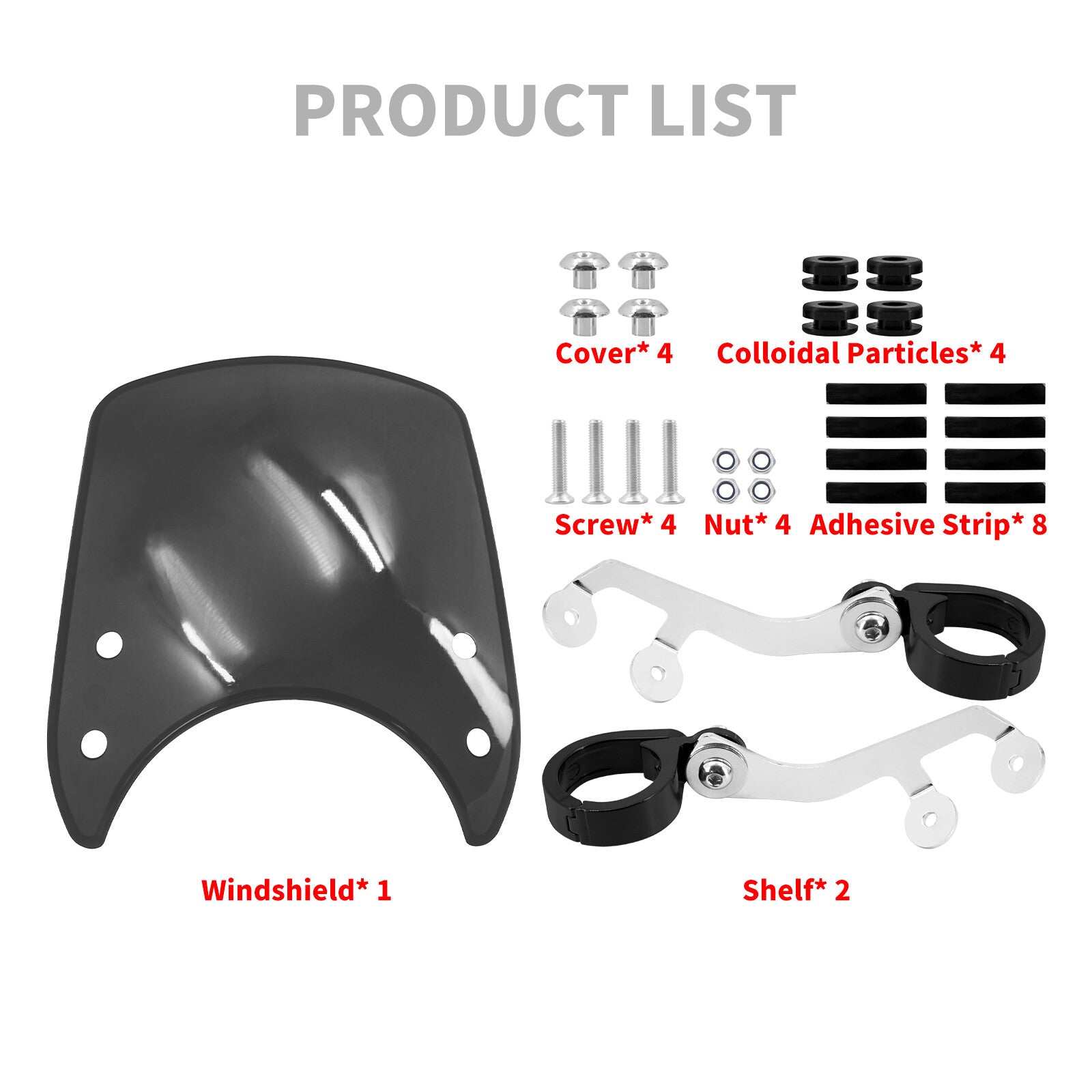 39mm Windshield Smoke Windscreen Fit for Harley Sportster XL 883 1200 2004-2022
