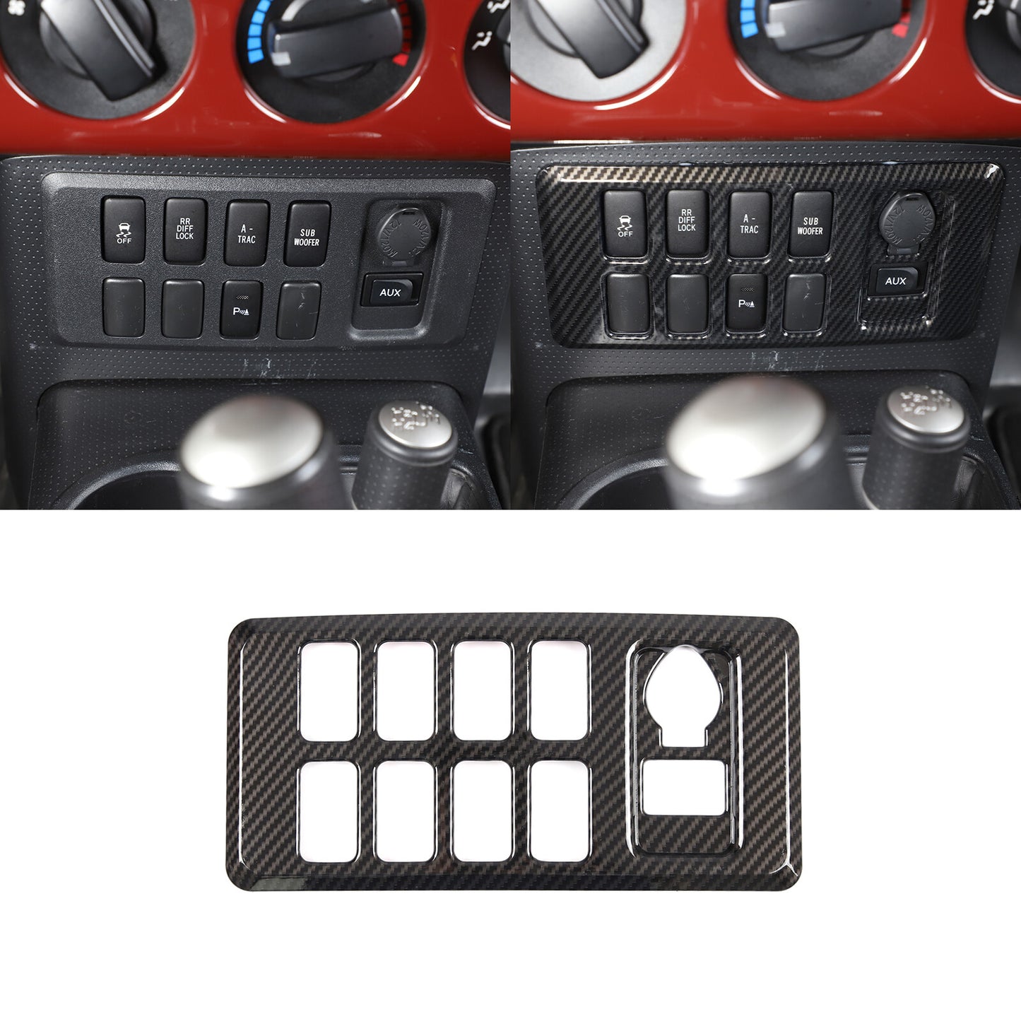 Matte Black Exterior Door Handle Cap Trim for FJ Cruiser 2007 - 2021- v