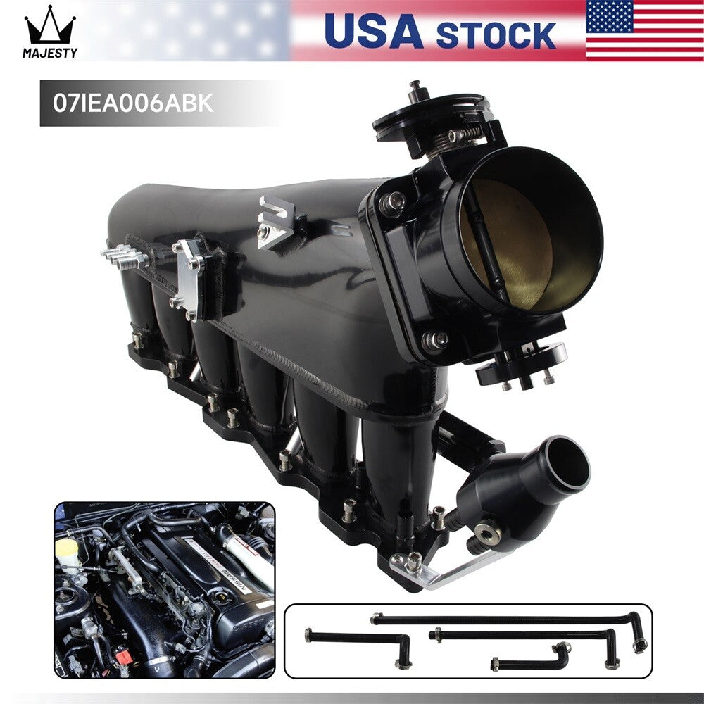 Intake Manifold Fuel Rail Throttle Body 90mm for Nissan Skyline R32 RB20DET 2.0L