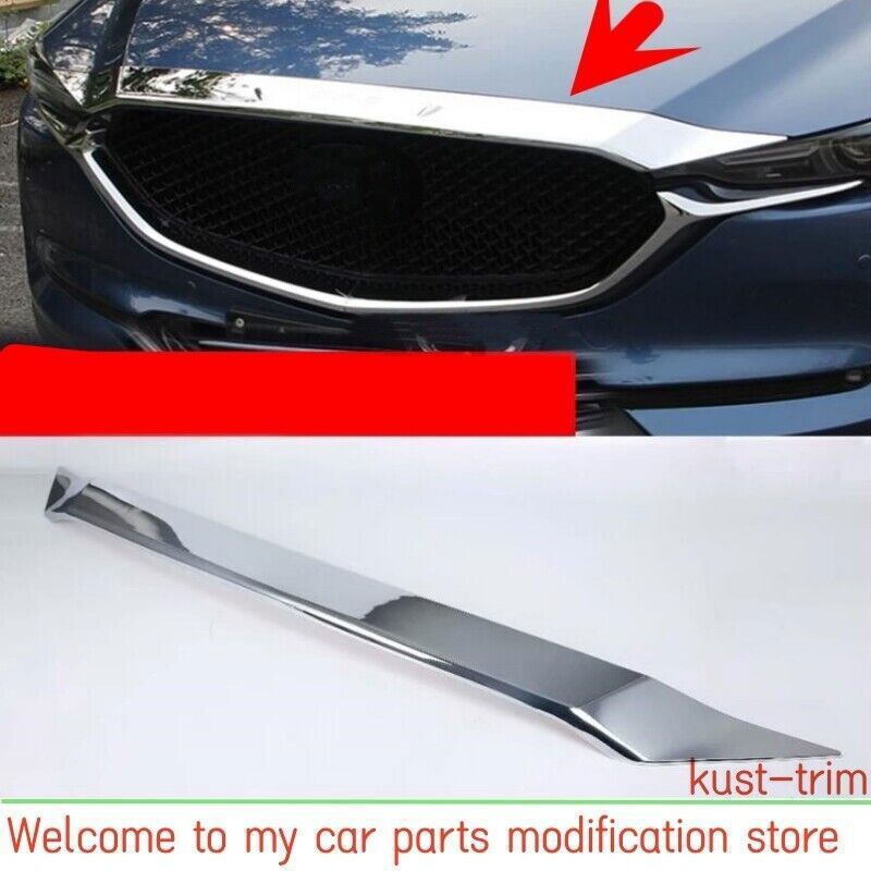 Chrome Car Front Hood Bonnet Grille Lip Cover Trim for Mazda CX-5 CX5 2019-2021 n