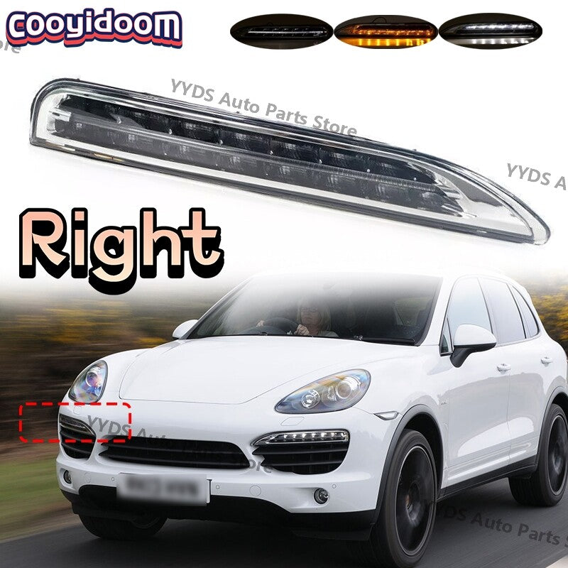 1Pcs RH LED Fog Lamp DRL Daytime Running Light for Porsche for Cayenne 2011-2014
