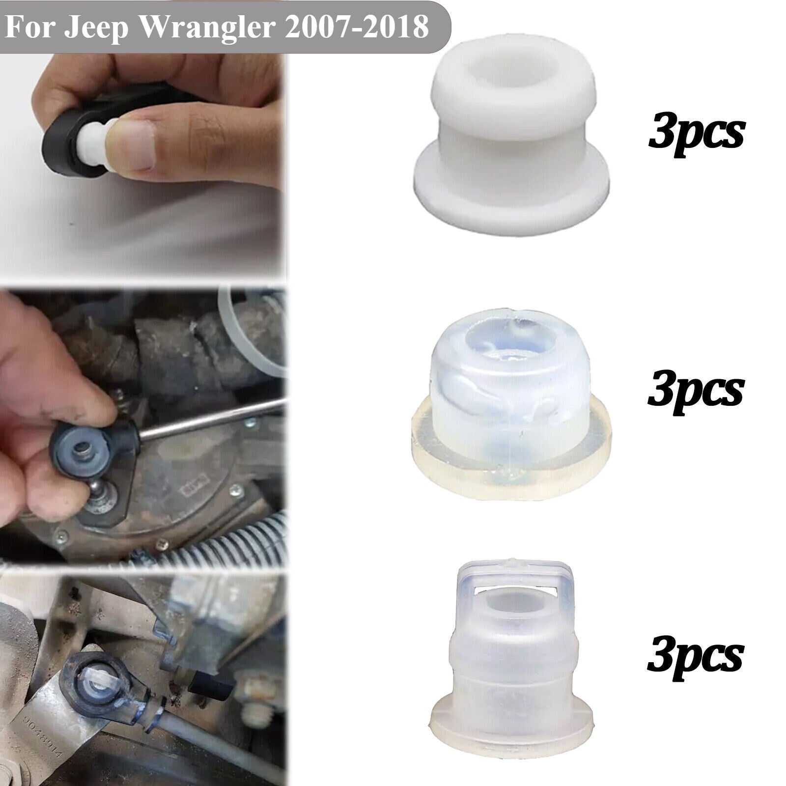 9Pcs for Jeep for Wrangler 2007-2018 Gear Shifter Cable Shift Linkage Bushing Repair
