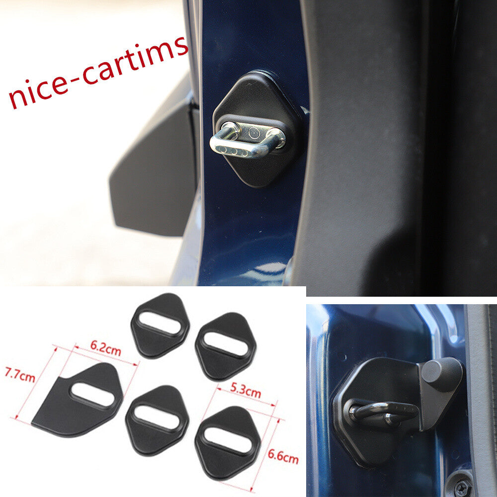 5¡ÁAlloy Black Car Door Lock Protector Buckle Cover for Suzuki for Jimny 4-door 2019+