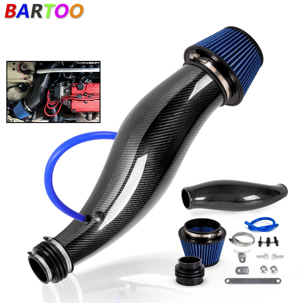 Carbon Fiber Air Intake PIPE Induction + Air Filter for 92-00 EK EG Q