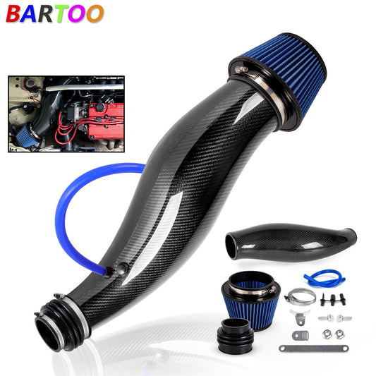 Carbon Fiber Air Intake PIPE Induction + Air Filter for 92-00 EK EG Q