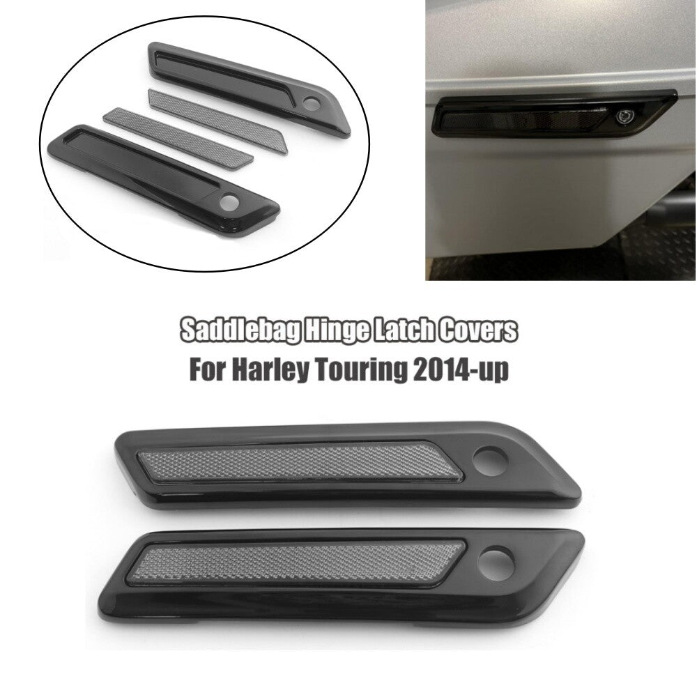 Saddlebag Hinge Latch Covers Fit for Harley Touring Street Road Glide FLHX 14-23
