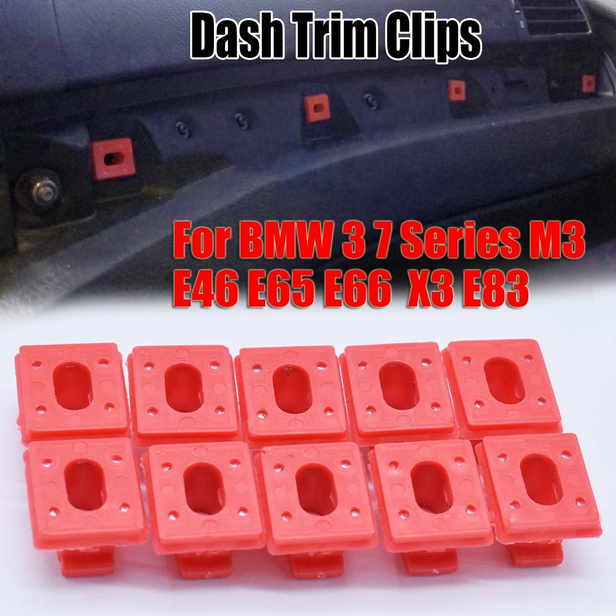 for BMW E46 3 E65 7-Series E83 DASHBOARD DASH TRIM STRIP INSERTS CLIPS GROMMETS
