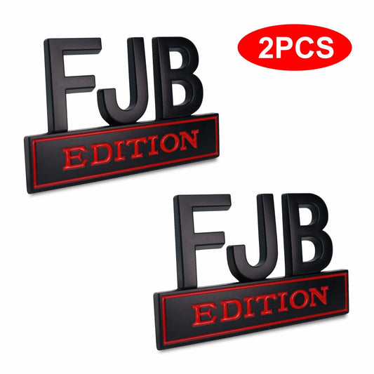 2x FJB Edition 3D Letter Emblem Badge For SUV Car Van Decal Rear Bumper Sticker Q