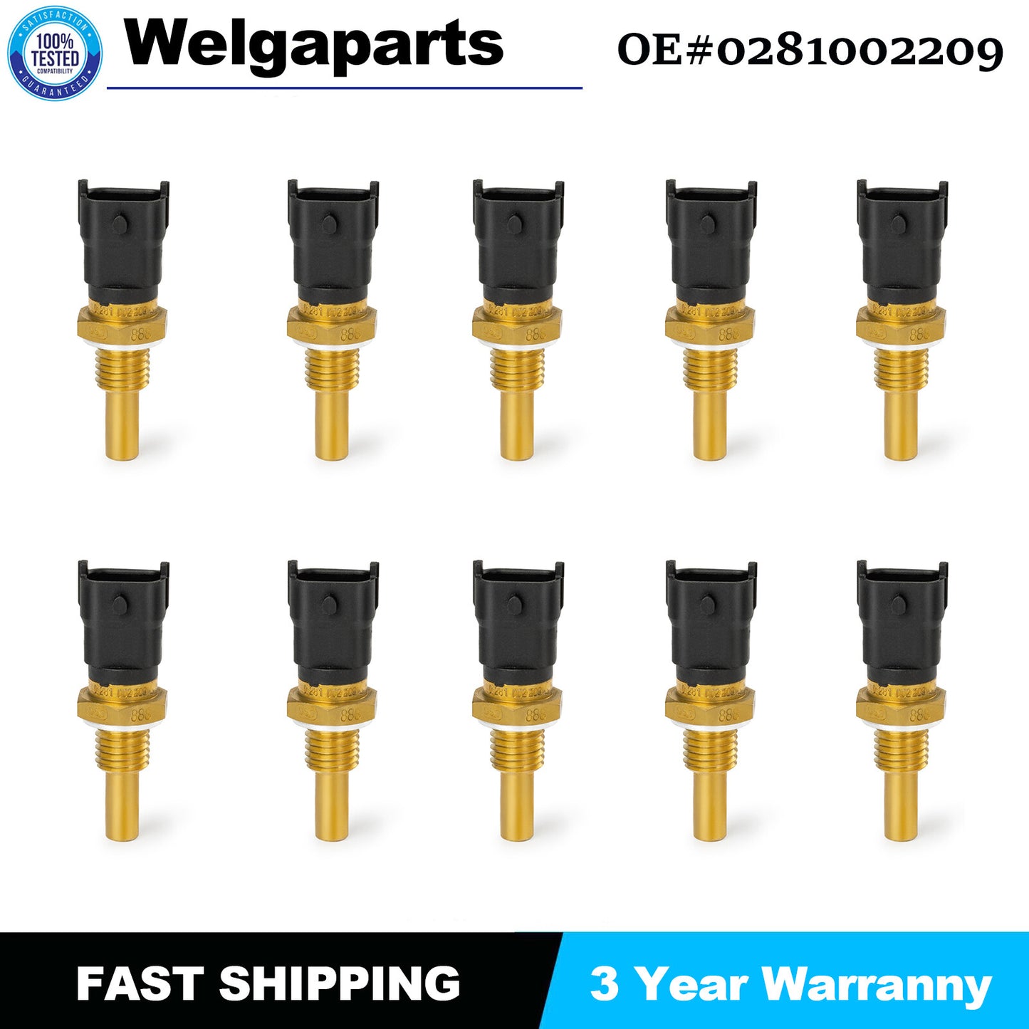 10PCS Temperature Sensor Switch 0281002209 for Polaris Ranger 500 570 700 XP New