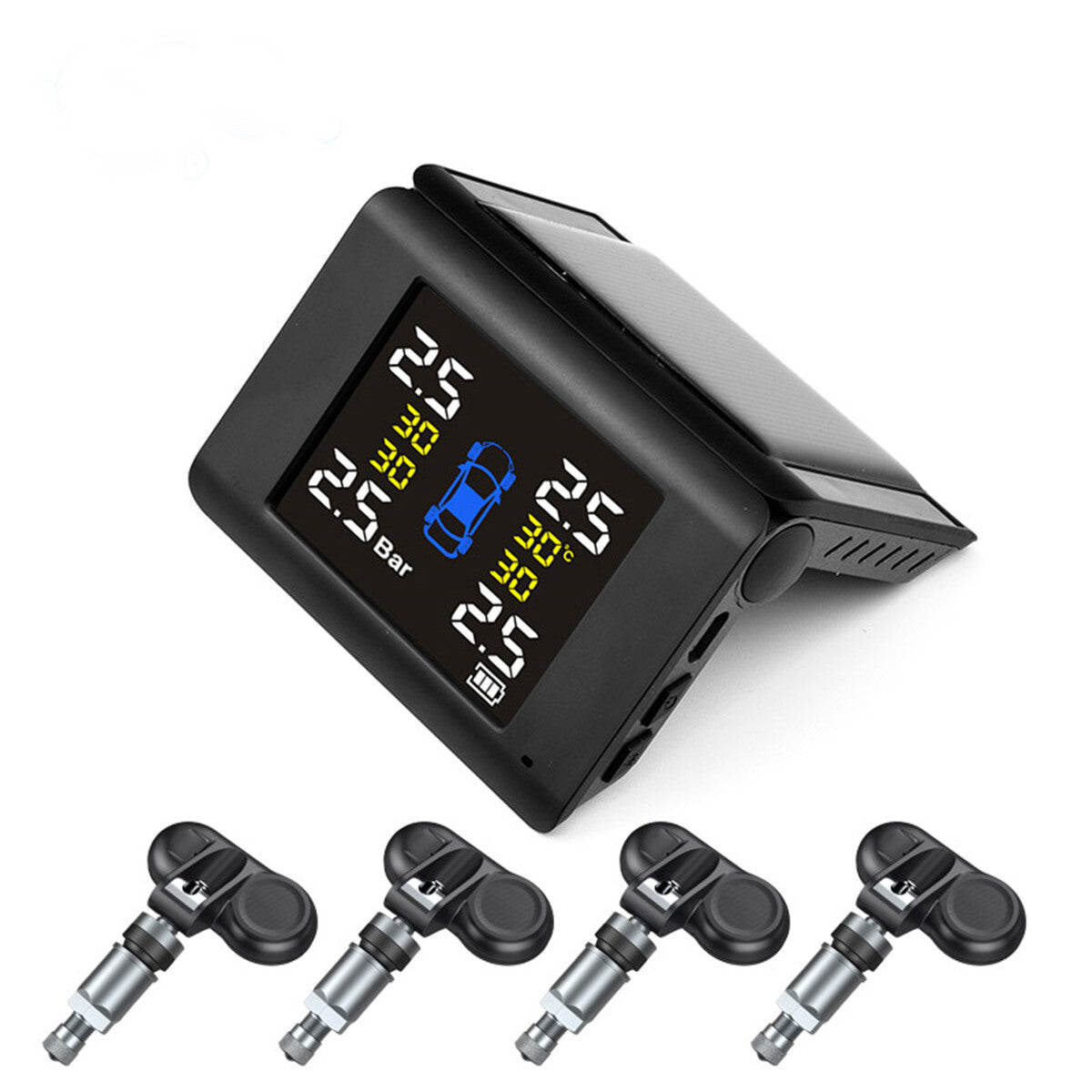 Car TPMS Tire Pressure Temp Monitor System 4 Internal Sensor LCD Digital Display