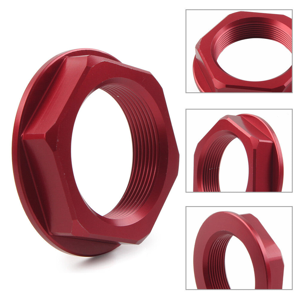 Red Motorcycle Universal Triple Tree Stem Yoke Center Hole Nut CNC Q