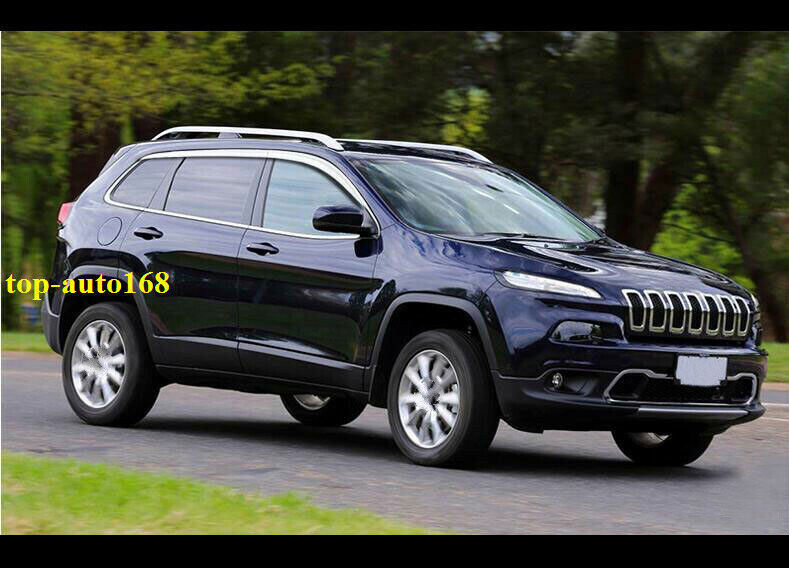 for Jeep Cherokee 2014-2023 Chrome Window Wind Visors Rain Guard Vent Deflectors