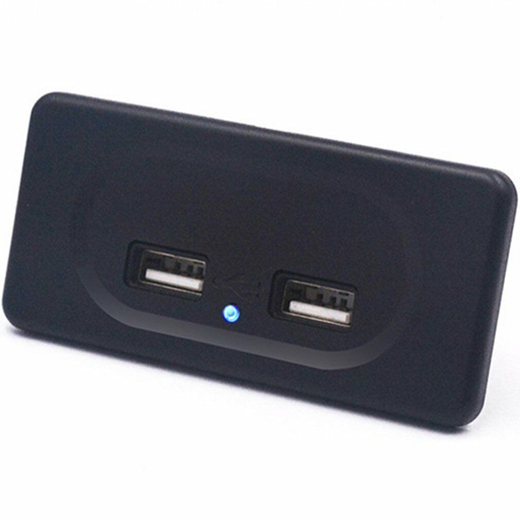 12V Dual USB Car Charger Ports Power Adapter LED Cigarette Socket Fast Charging