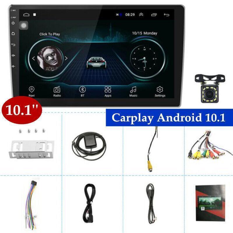 Auto 10.1 2DIN GPS BT MP5 Player W/Camera Kit Carplay Android 10.1 Stereo Radio