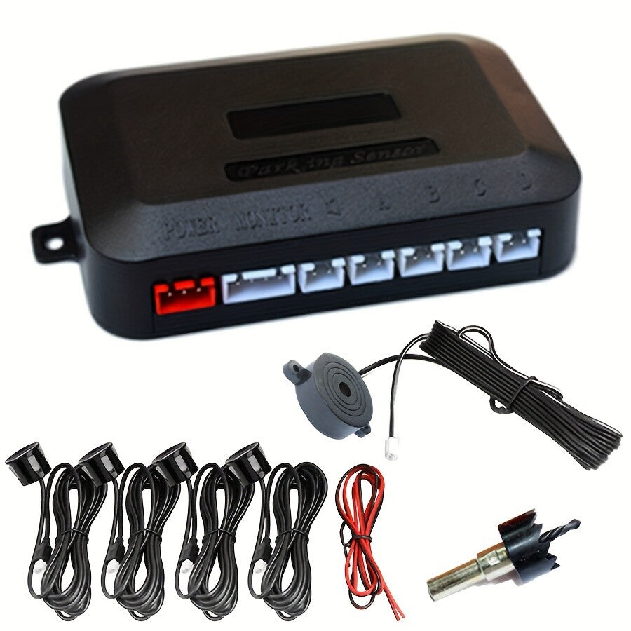 4 Parking Sensor Car Backup Reverse Rear Radar Sound System Alert Alarm Kit¡Á1 v